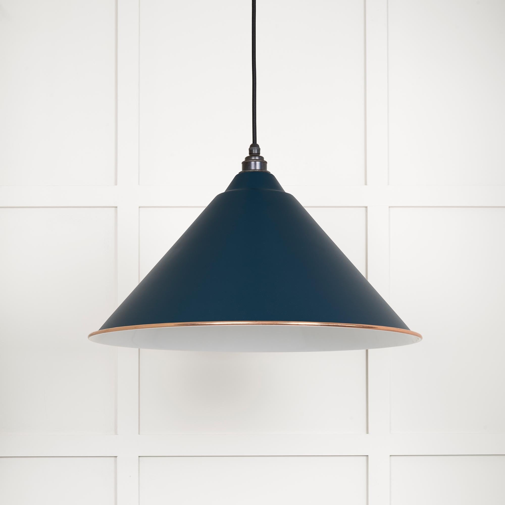 White Gloss Hockley Pendant | Accent Dusk - From The Anvil - EB London