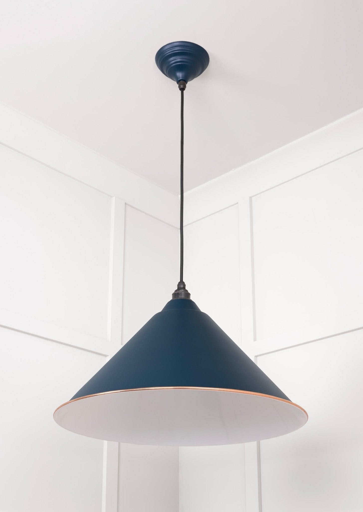 White Gloss Hockley Pendant | Accent Dusk - From The Anvil - EB London