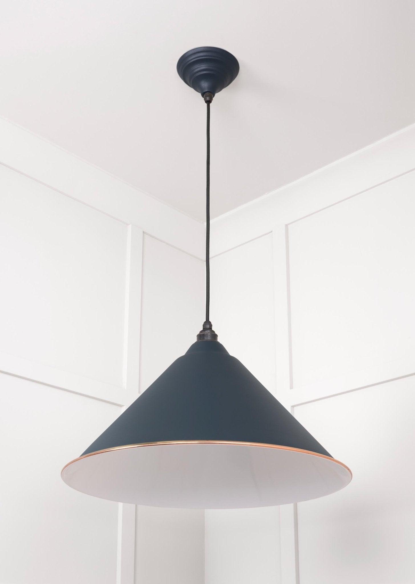 White Gloss Hockley Pendant | Accent Soot - From The Anvil - EB London