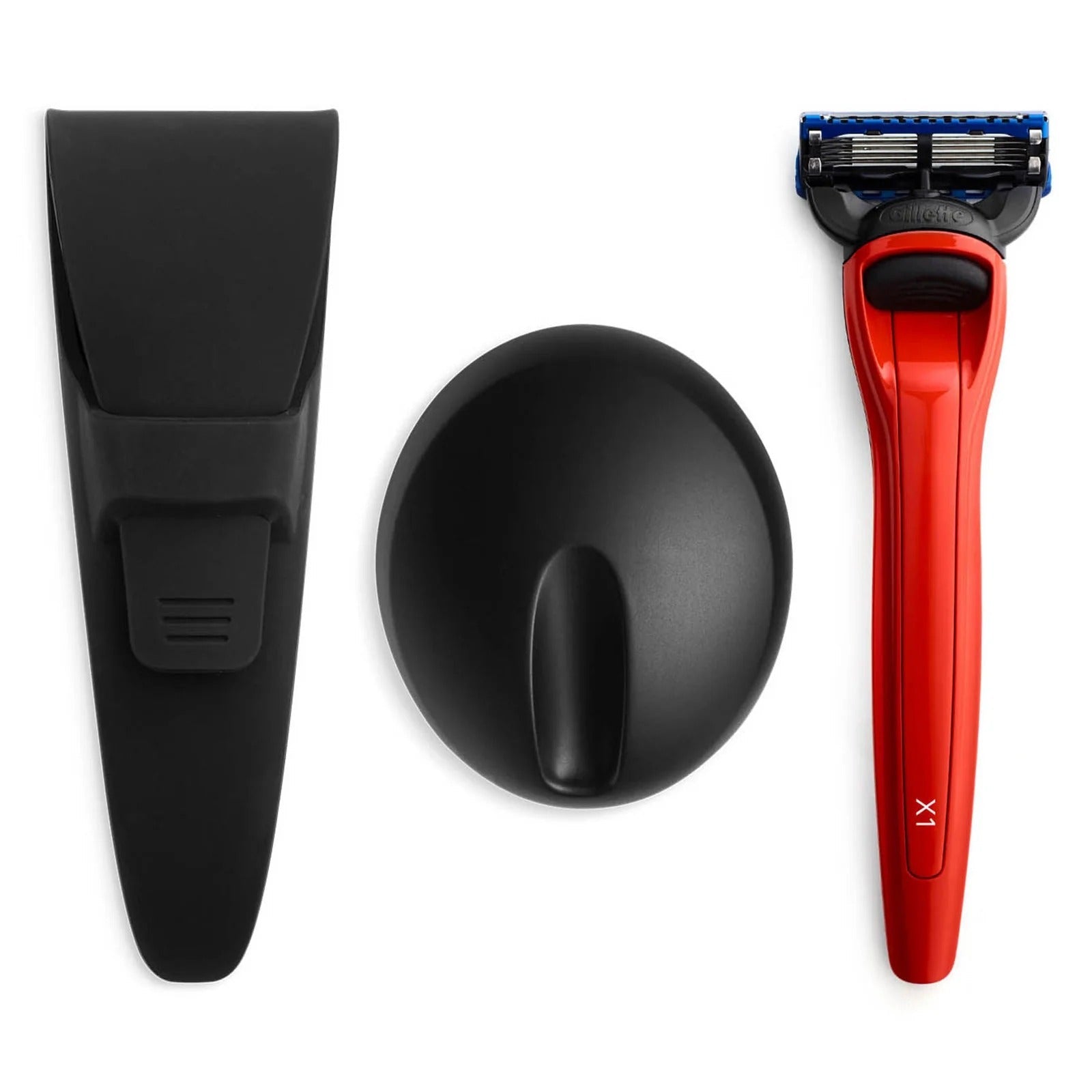 X1 Cooper Red Shaving Set with Case(Gillette Fusion5 Razor) - Bolin Webb - EB London