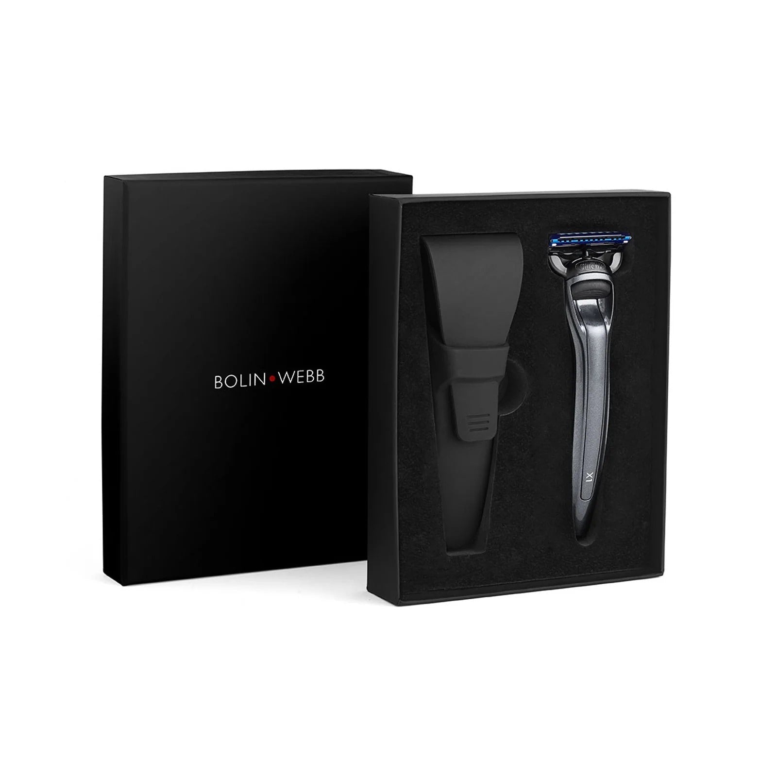 X1 Eiger Grey Shaving Set with Case(Gillette Fusion5 Razor) - Bolin Webb - EB London