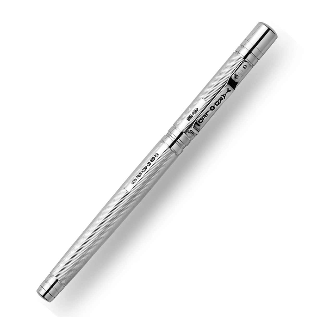 Yard-O-Led Pinstripe 72 Standard  Fountain Pen - Sterling Silver - EB London