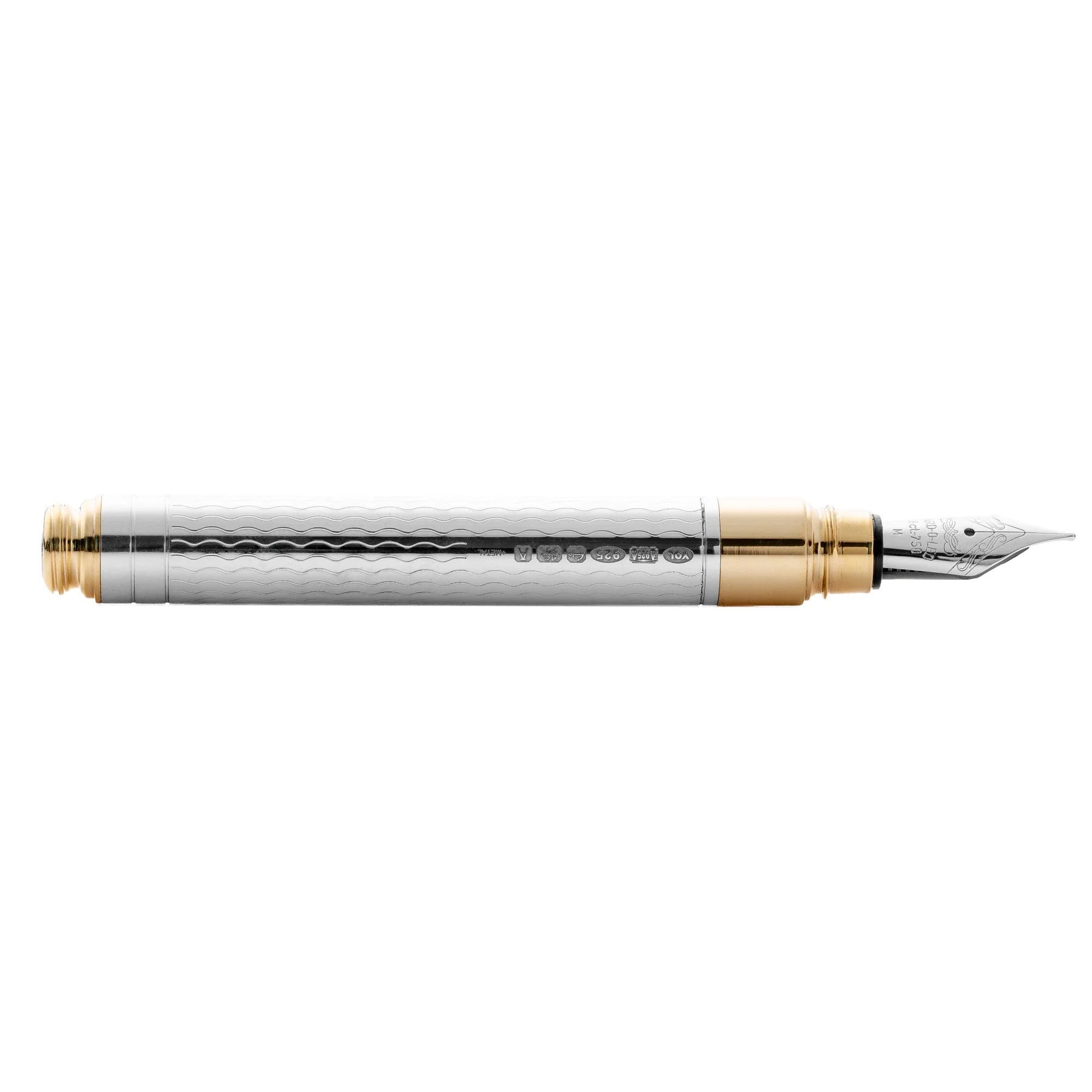 Yard - O - Led - Pocket Barley Wave Sterling Silver Fountain Pen - EB London