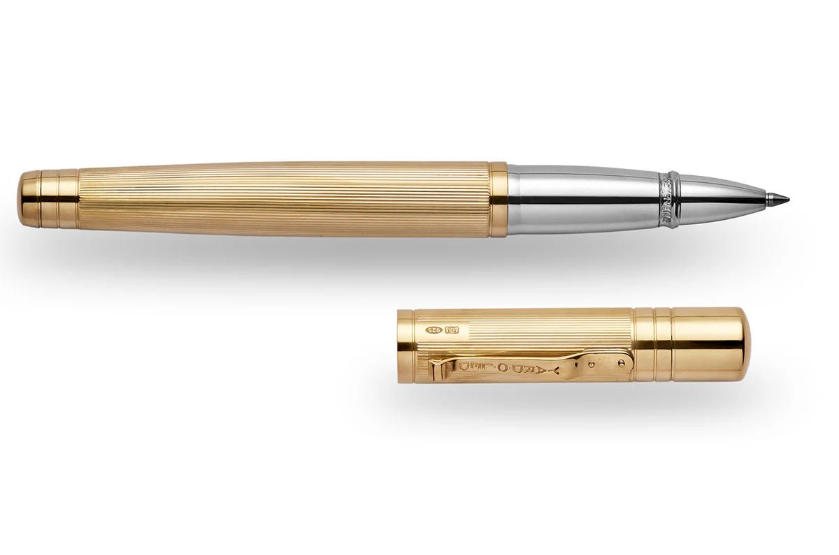 Yard-O-Led - The Pinstripe 72 Gold Vermeil Grand Rollerball - EB London